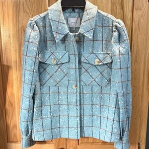 Greylin Blue Plaid Jacket M